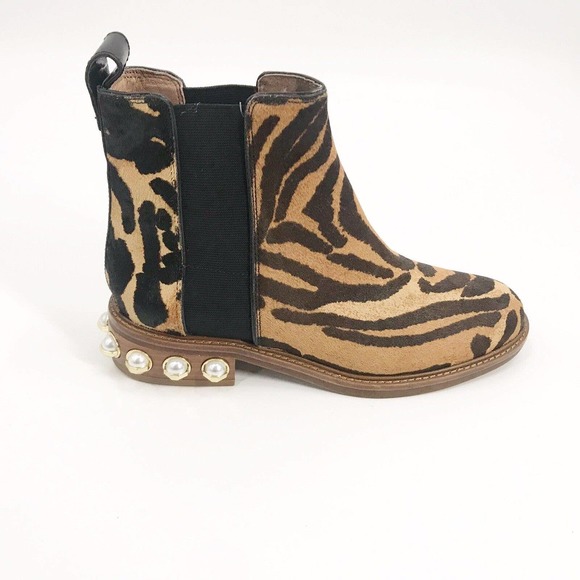 LOUISE ET CIE Zeopard & Black Valtina Ankle Boots - Size 7.5M - Picture 4 of 12